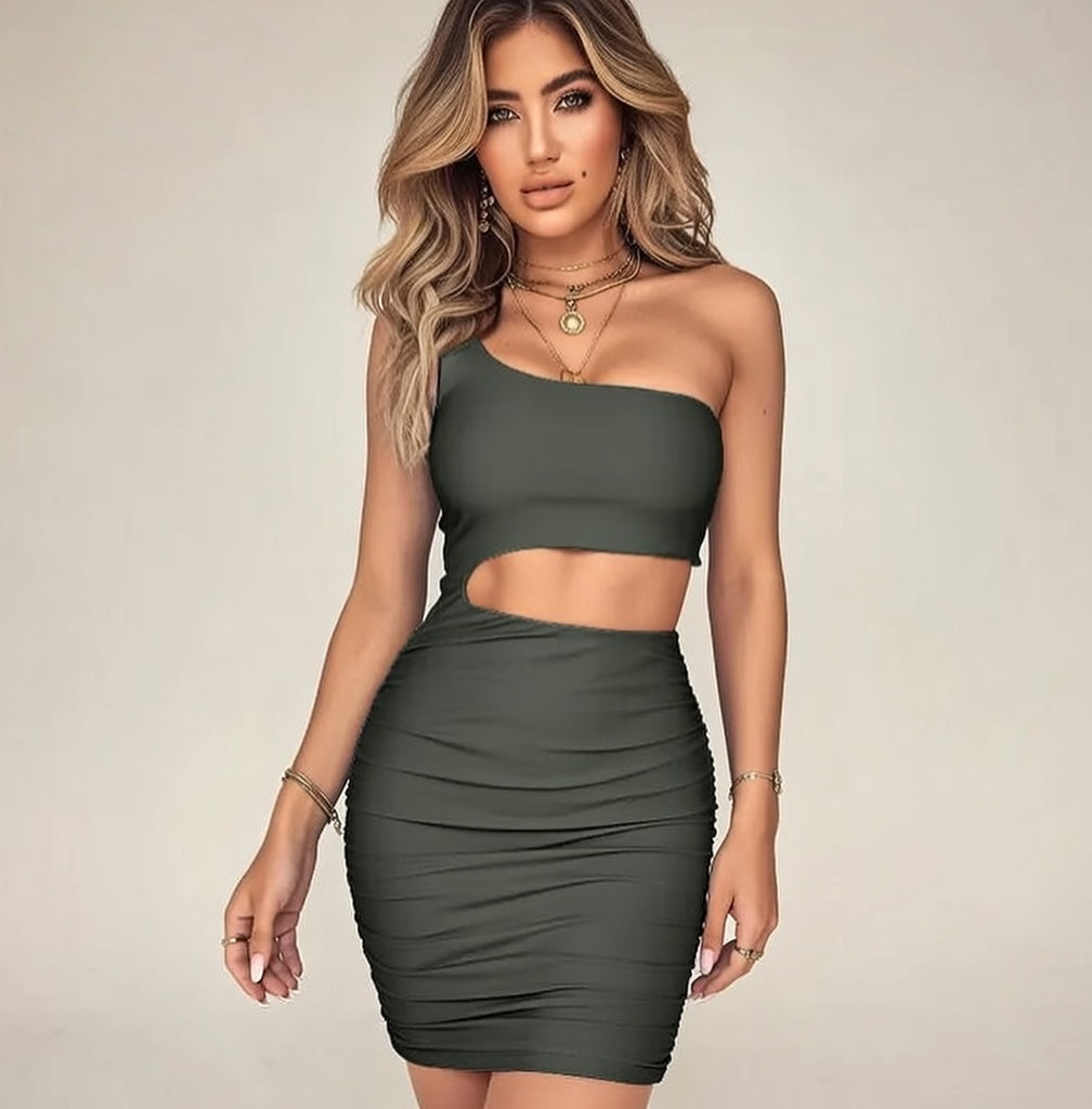 Elegantes, kurzes One-Shoulder-Kleid | Modernes Design